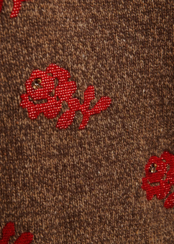 Wool Sweater - Brown/Red