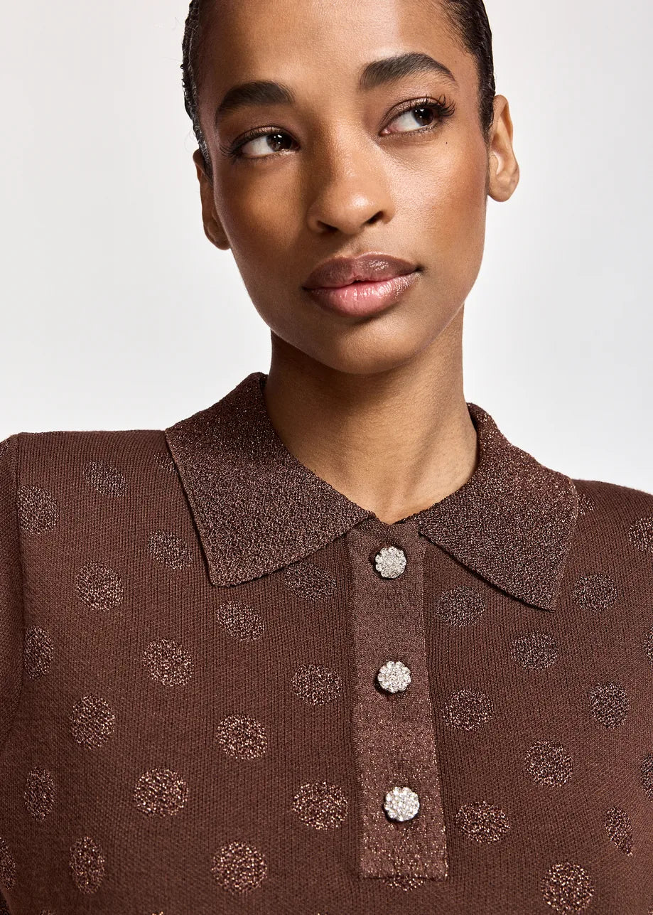 Knit Polo - Brown