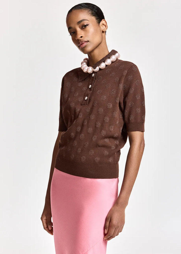 Knit Polo - Brown