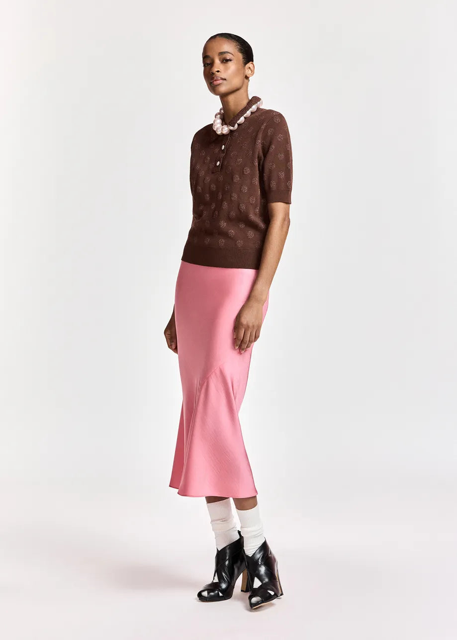 Knit Polo - Brown