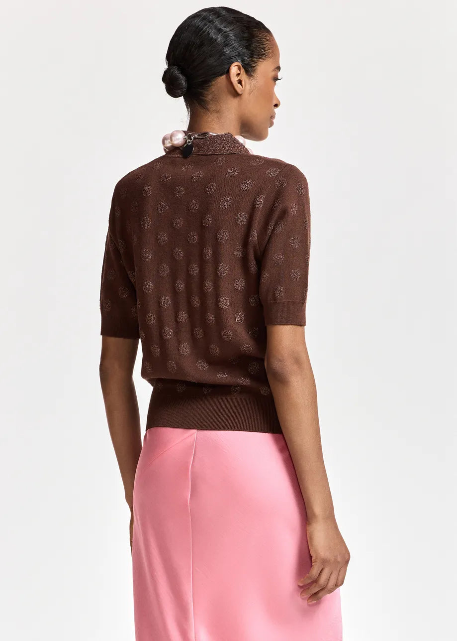 Knit Polo - Brown