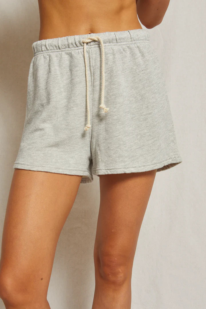 Layla French Terry Sweatshort - Heather Grey