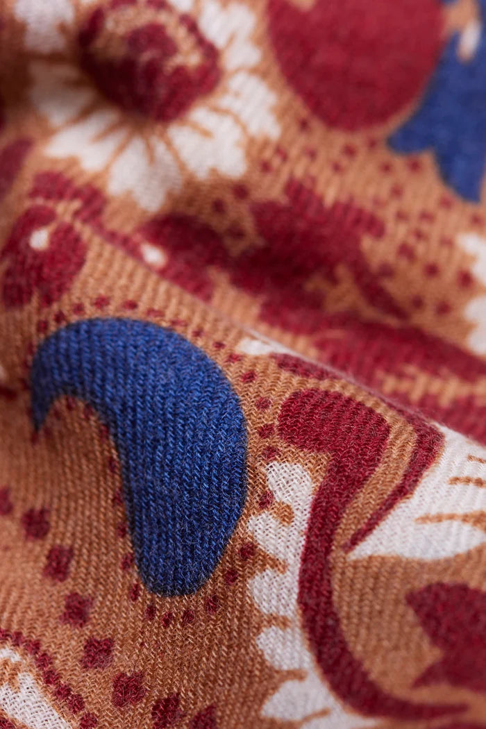 Scarf - Flowers Camel