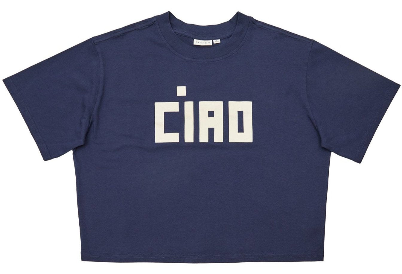 Le Carre Tee - Navy w/ Cream Ciao