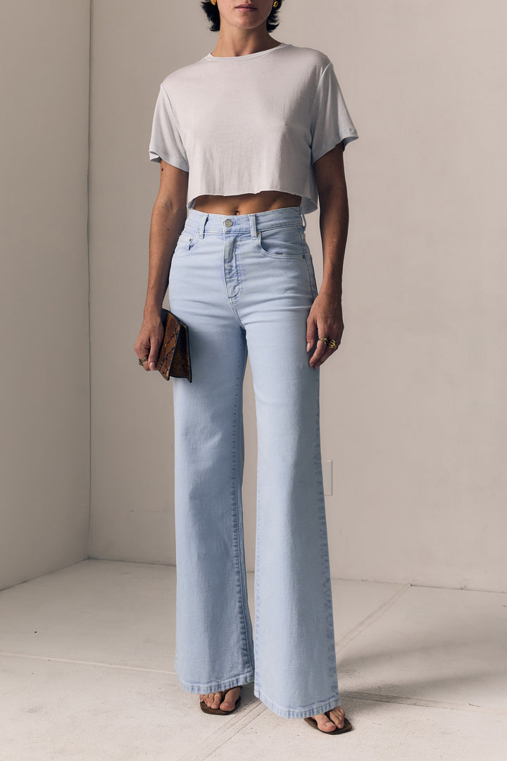 Column Jean High Rise - Powder Blue