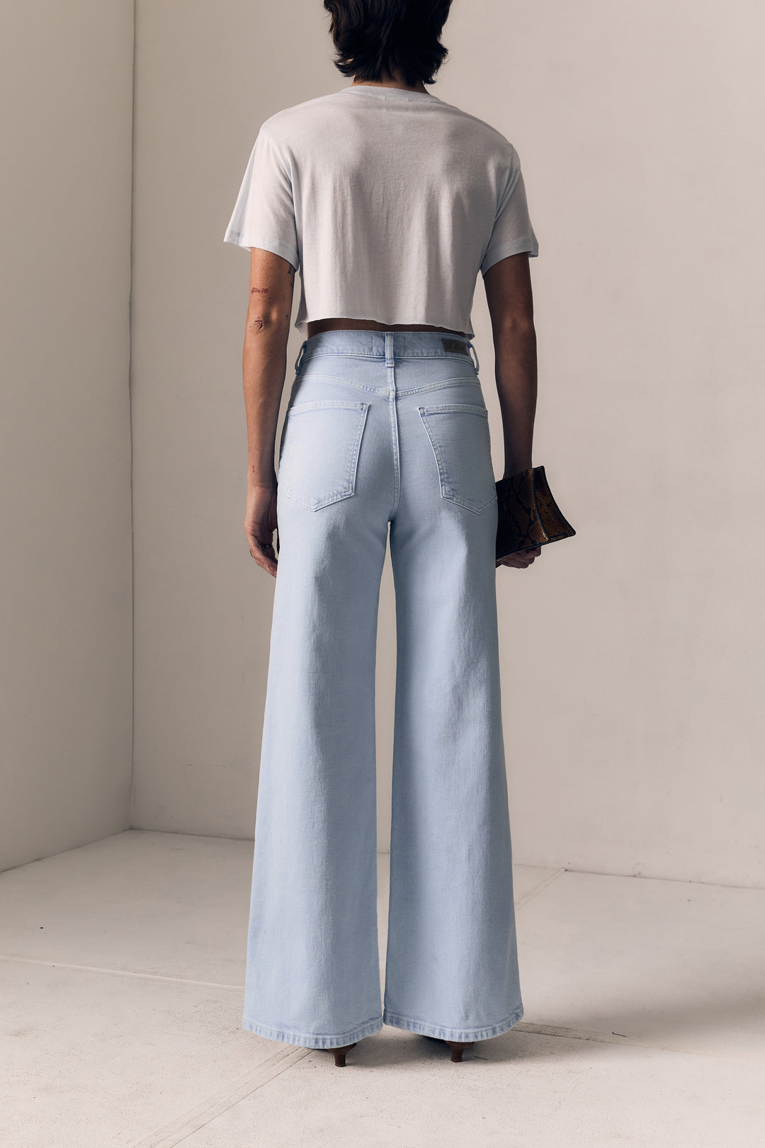Column Jean High Rise - Powder Blue