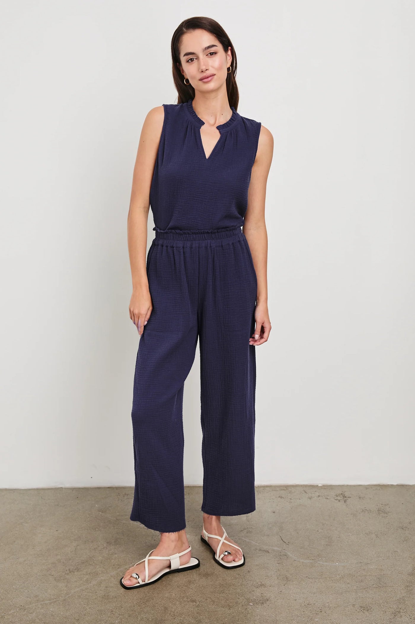 Leon Crop Pant - Admiral Blue