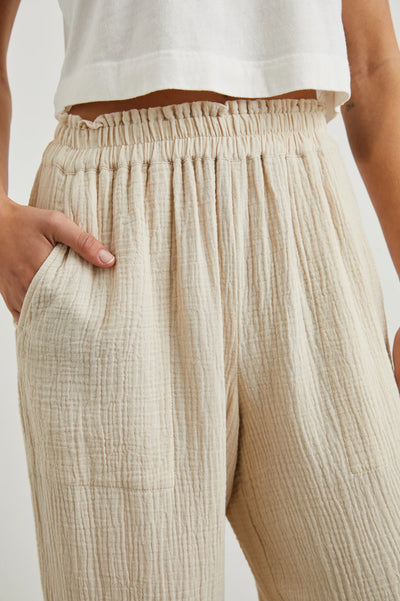 Leon Crop Pant - Flax