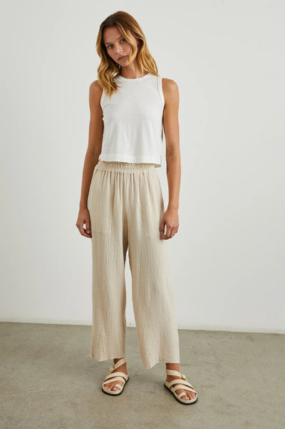 Leon Crop Pant - Flax