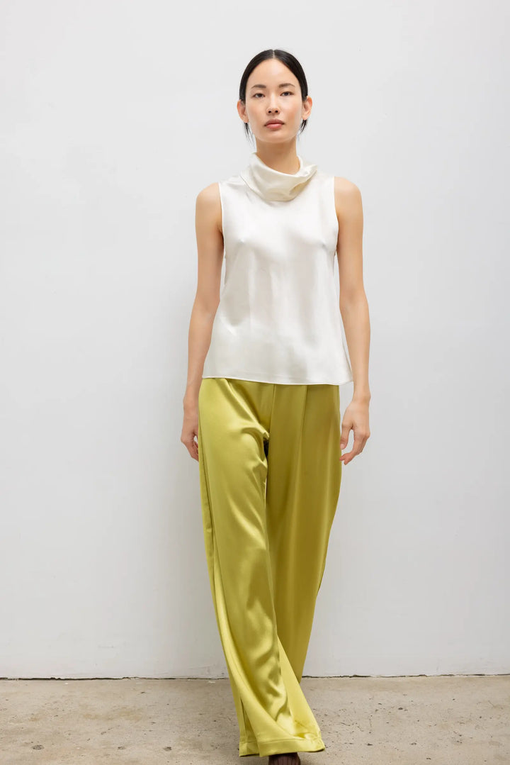 Barb Sleeveless Cowl Neck - Creme