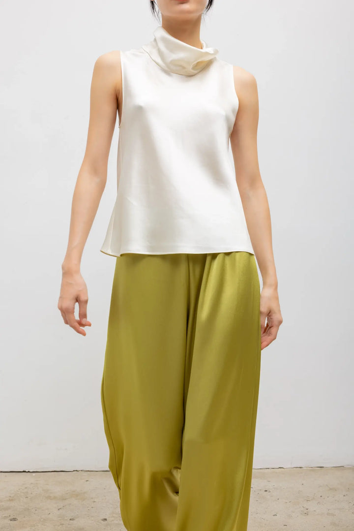 Barb Sleeveless Cowl Neck - Creme