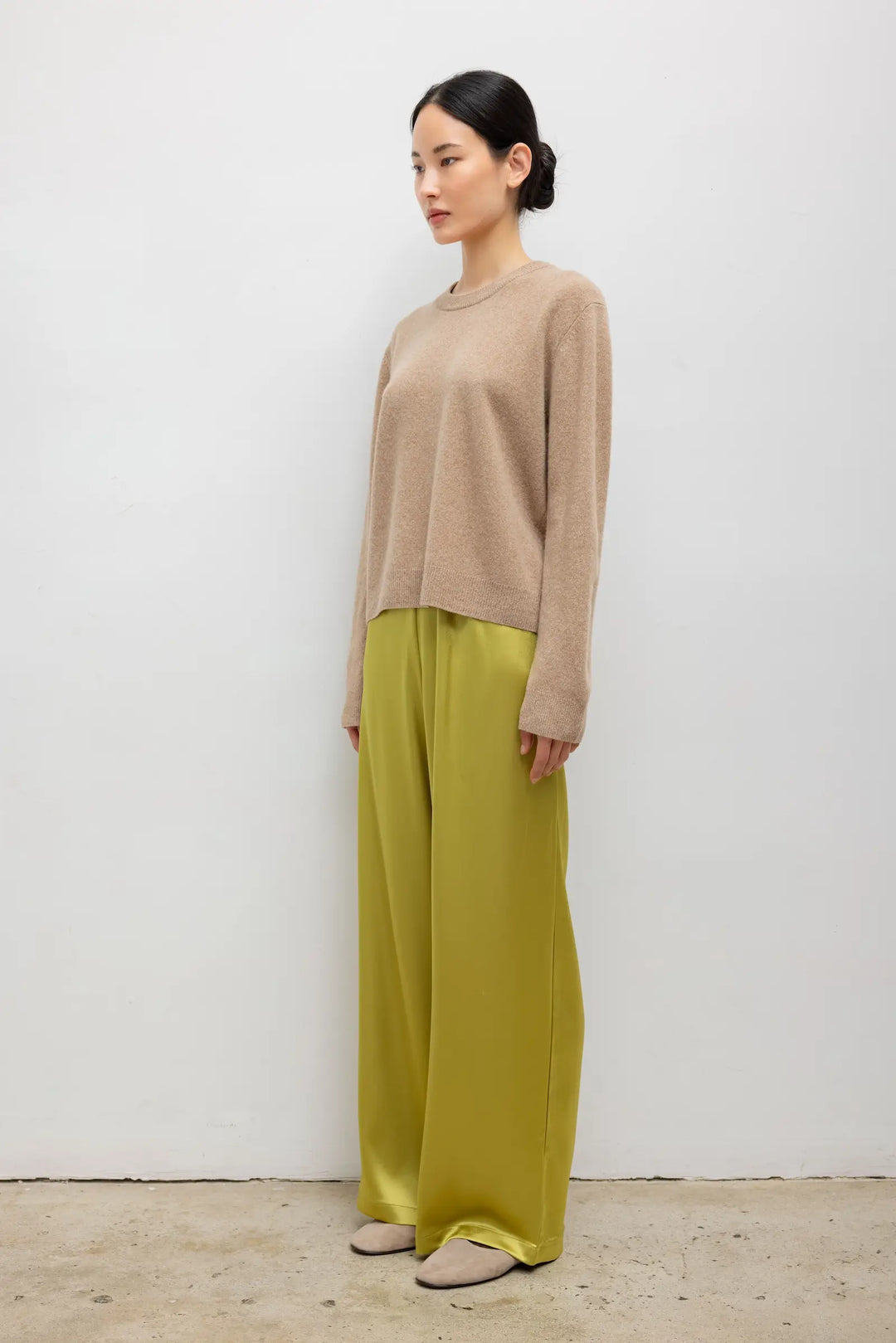 Barb Wide Leg Pant - Chartreuse