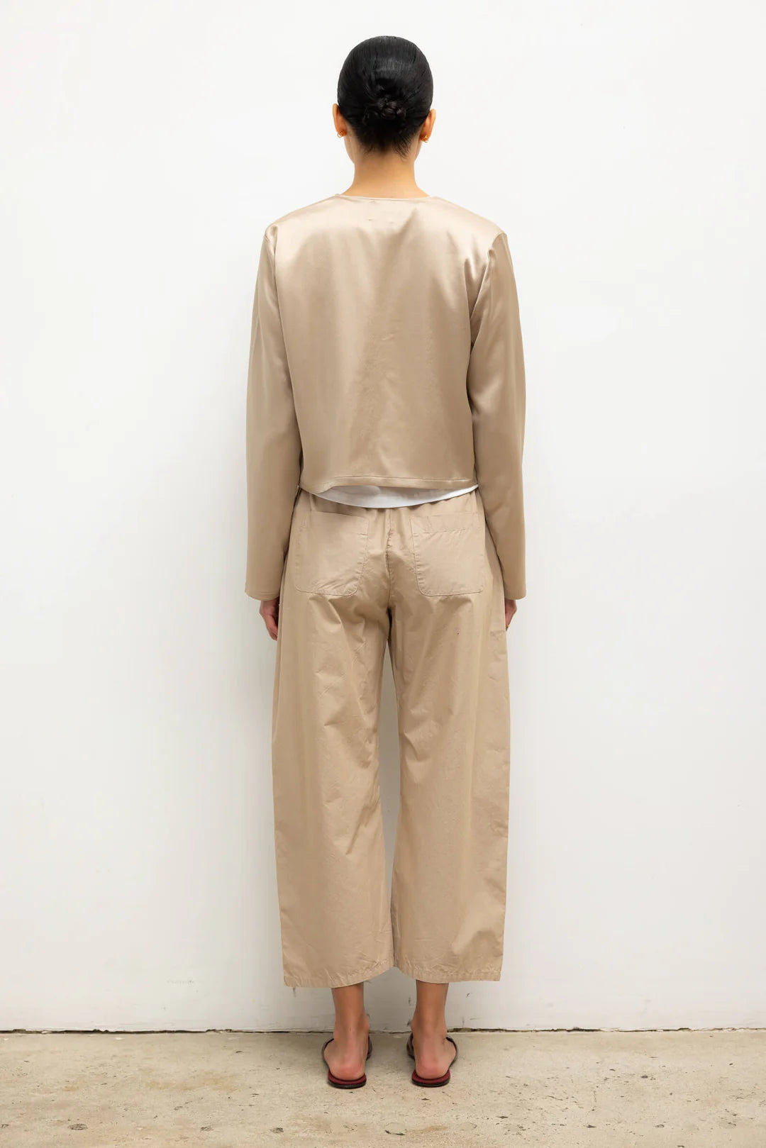 Barb Crew Cardigan - Sand