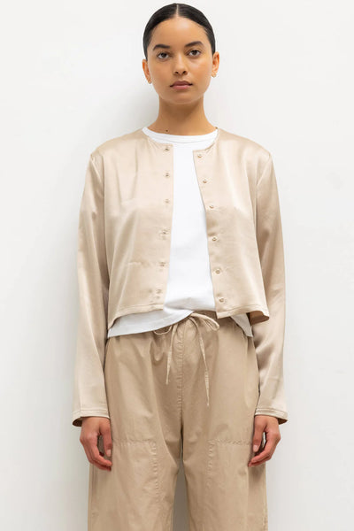 Barb Crew Cardigan - Sand
