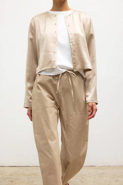 Barb Crew Cardigan - Sand