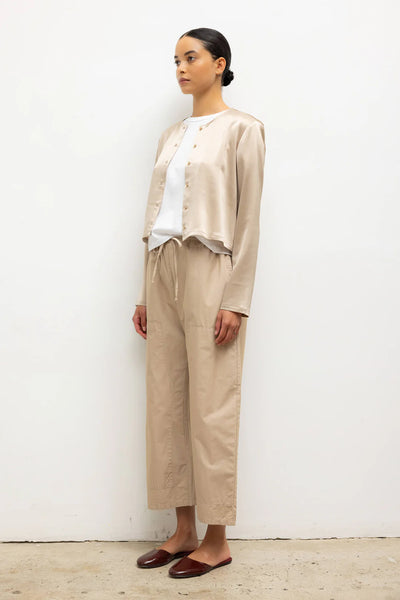 Barb Crew Cardigan - Sand
