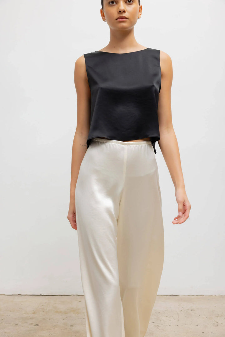 Barb Wide Leg Pant - Creme