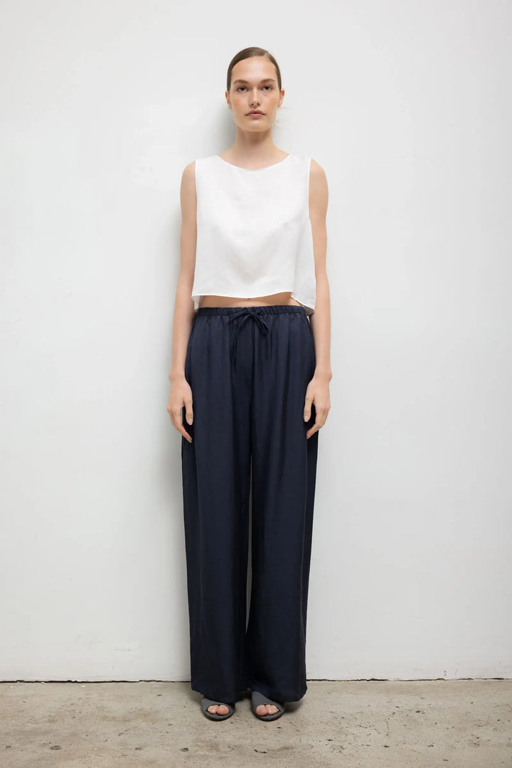 Daniel Crop Sleeveless Crew - Parchment