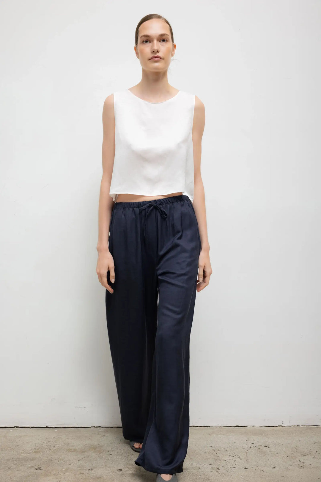 Daniel Crop Sleeveless Crew - Parchment