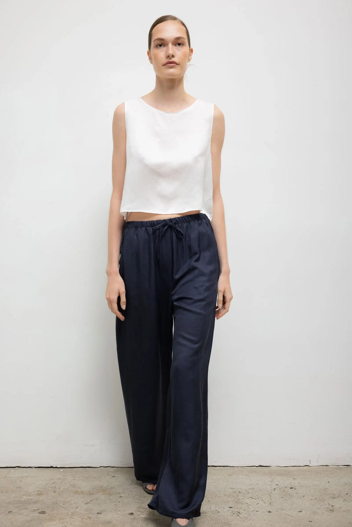Daniel Crop Sleeveless Crew - Parchment