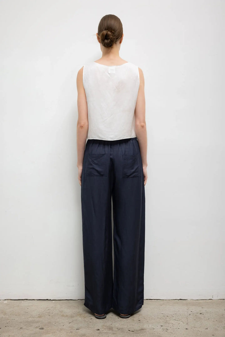 Daniel Crop Sleeveless Crew - Parchment