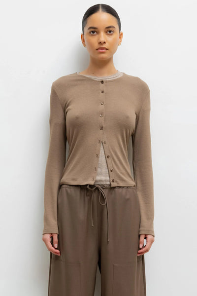 Lauren Classic Cardigan - Walnut