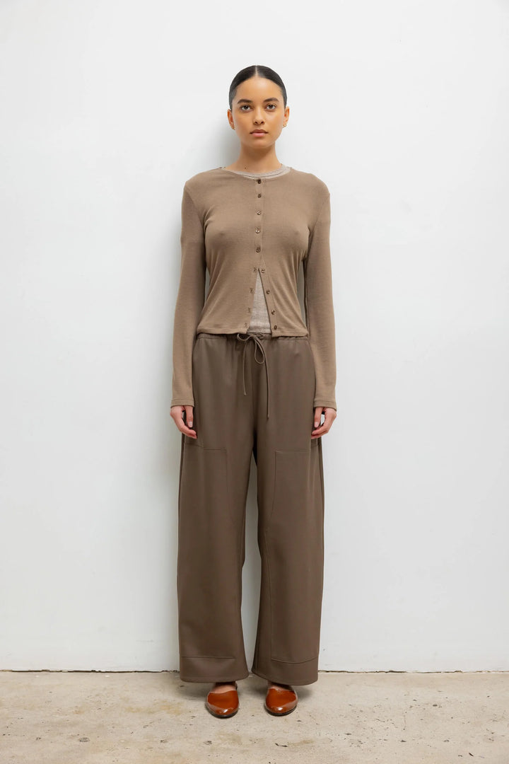 Lauren Classic Cardigan - Walnut