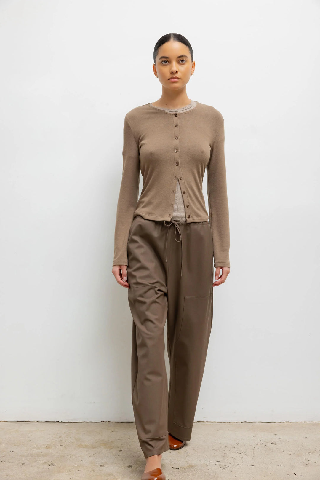 Lauren Classic Cardigan - Walnut