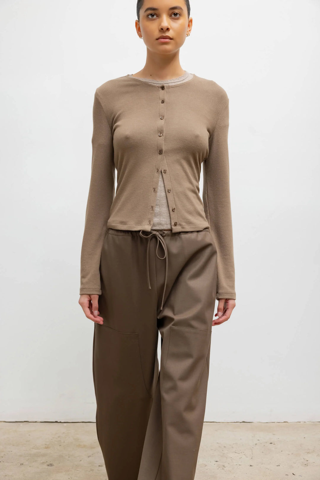 Lauren Classic Cardigan - Walnut