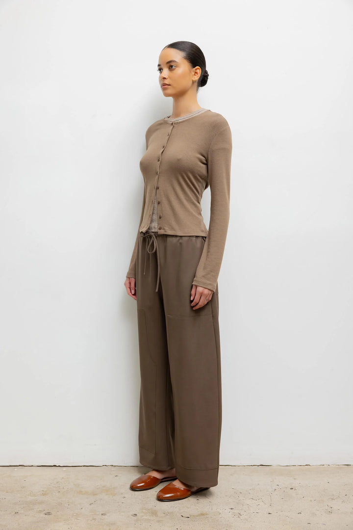 Lauren Classic Cardigan - Walnut