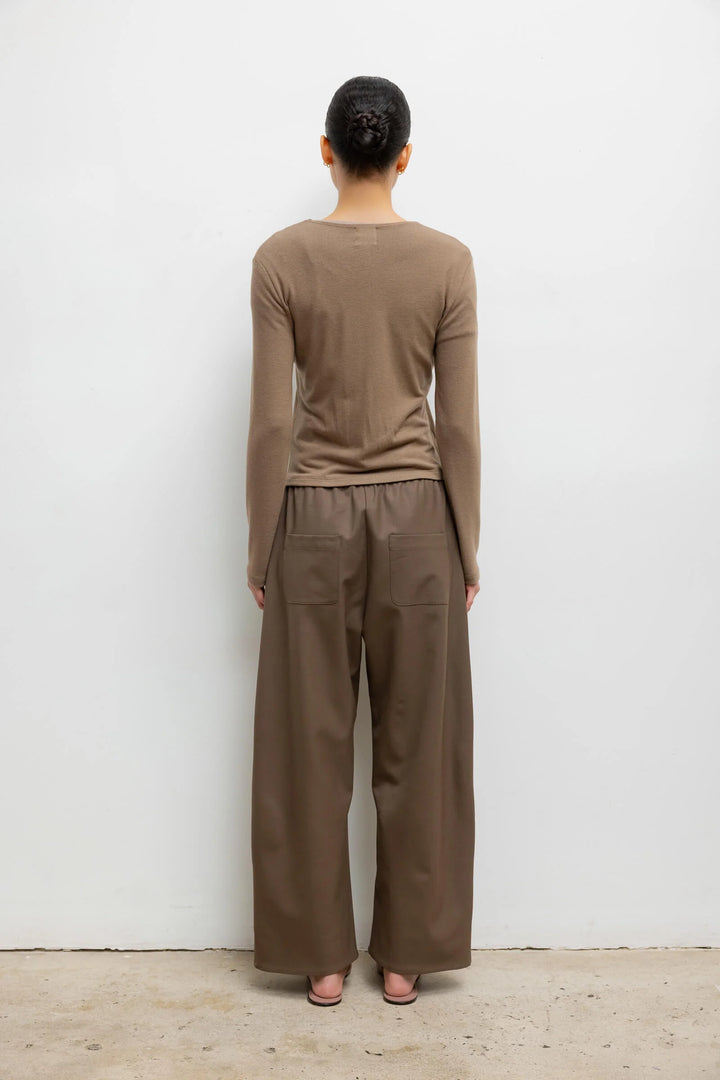 Lauren Classic Cardigan - Walnut