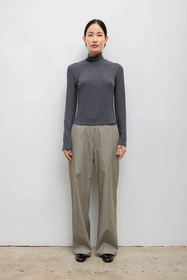 Lauren Long Sleeve Turtleneck - Charcoal