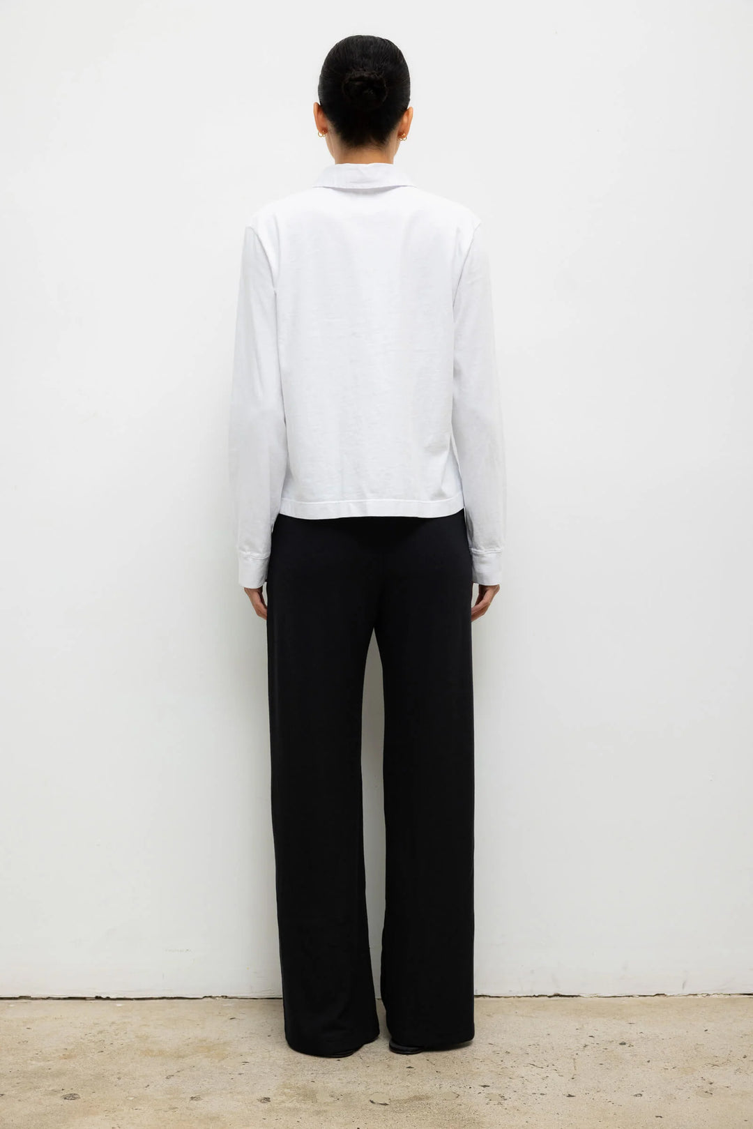 Margo Long Sleeve Polo - White