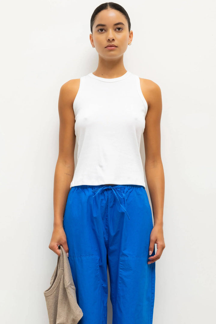 Nando High Neck Tank - White