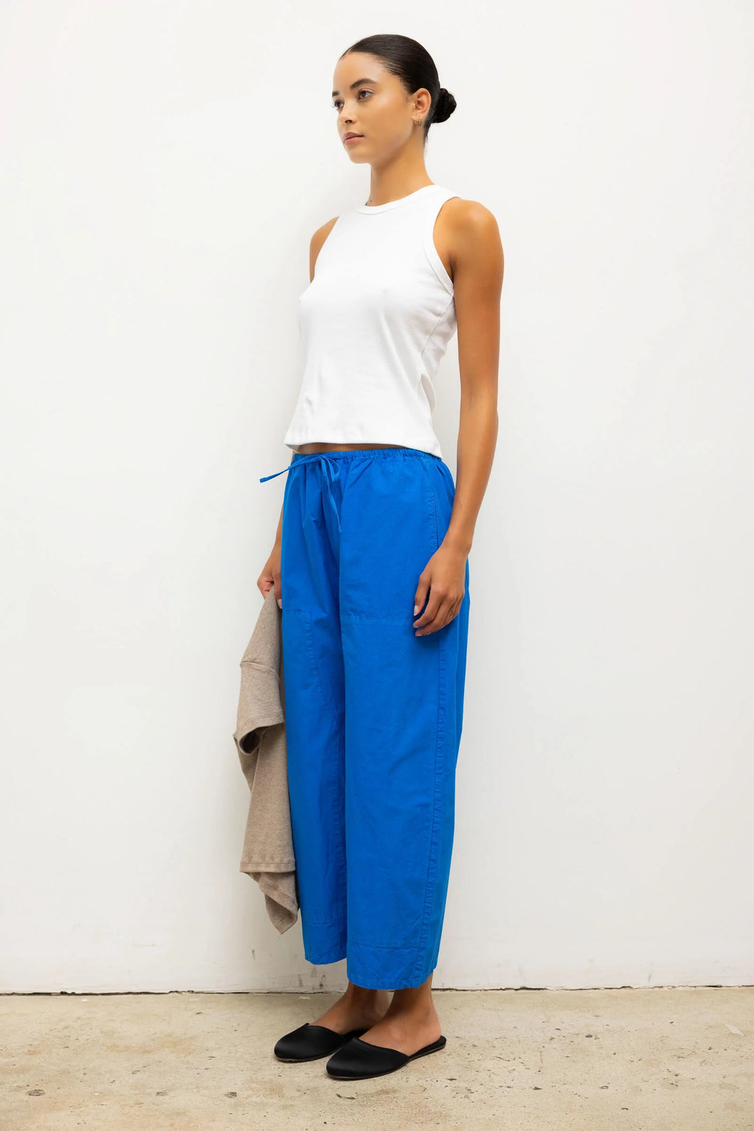 Nando High Neck Tank - White