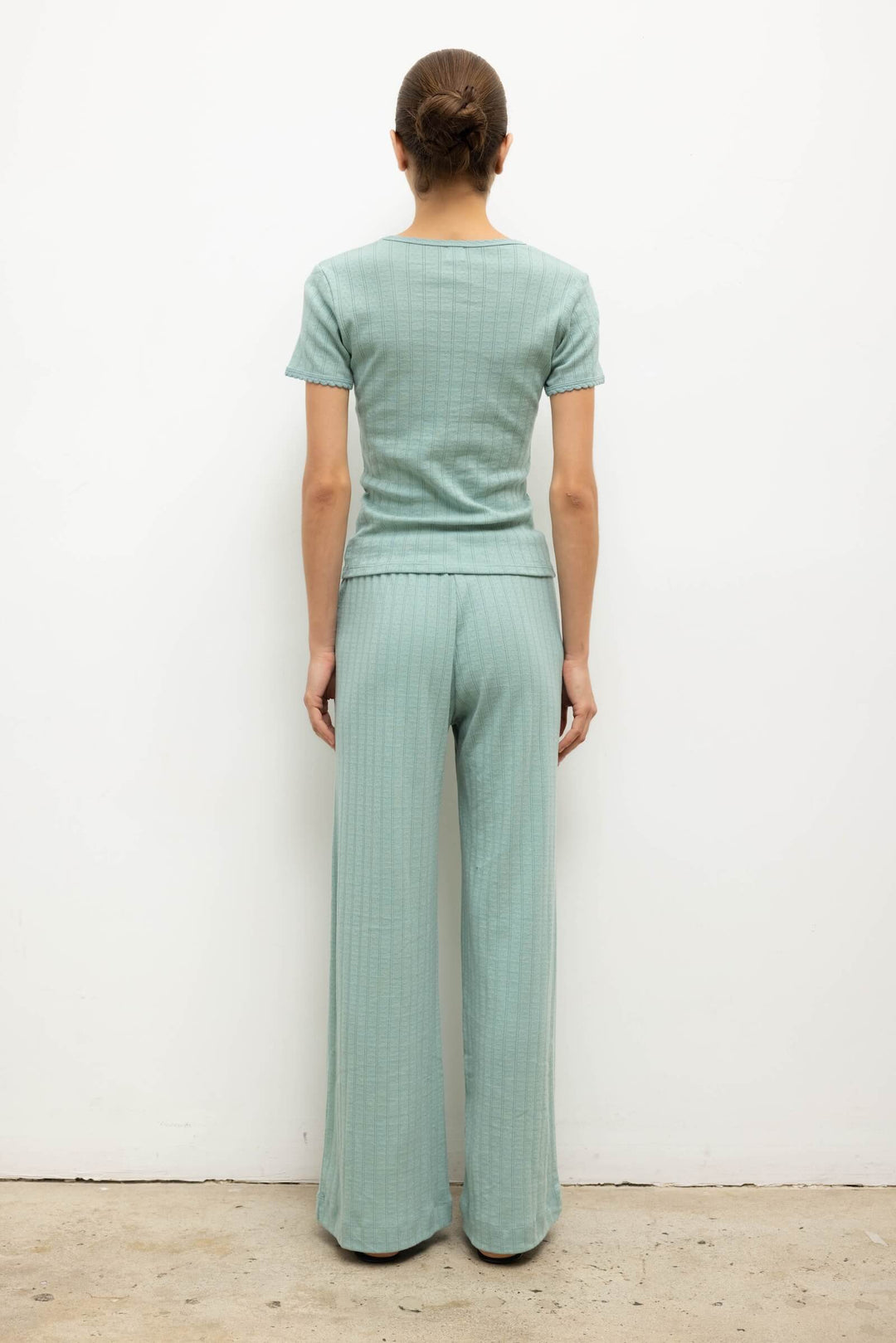 Pointelle Boxer Pant - Eucalyptus