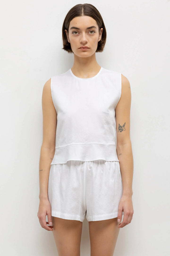 Yoko Peplum Top - White