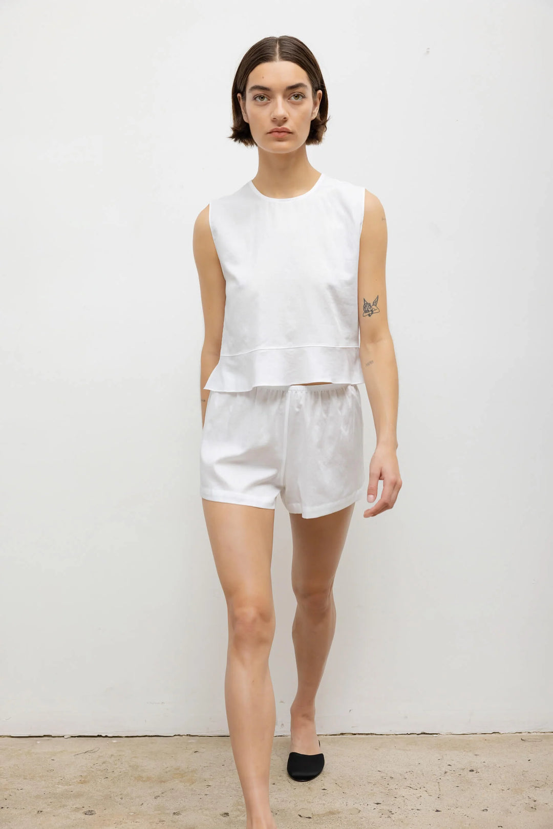 Yoko Peplum Top - White