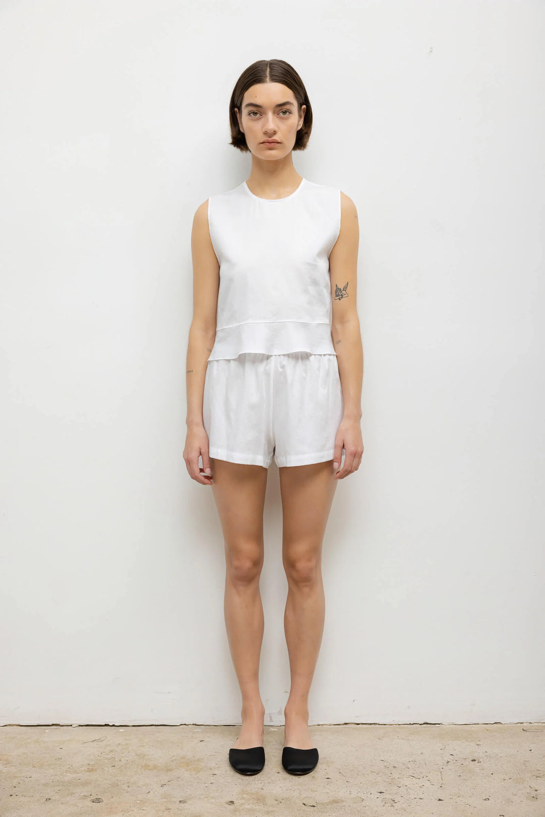 Yoko Peplum Top - White