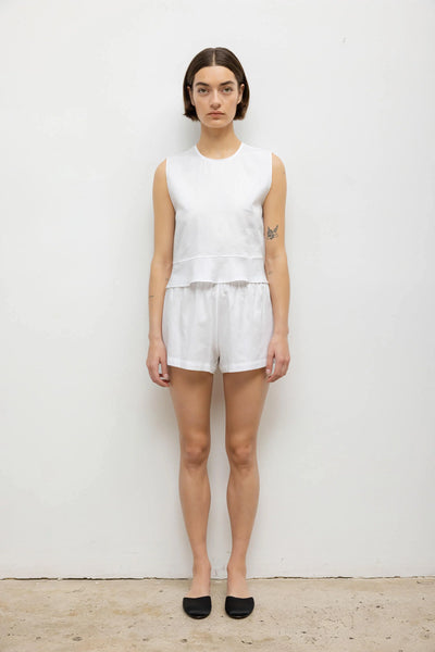 Yoko Peplum Top - White