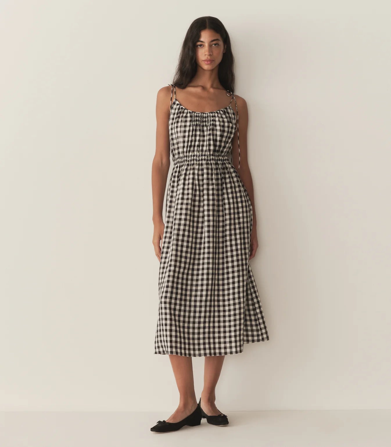 Leslie Dress - Black Marilyn Gingham