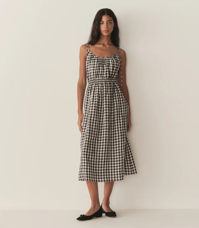 Leslie Dress - Black Marilyn Gingham