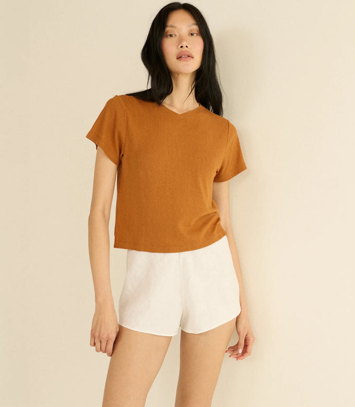 Loren Linen Short - White