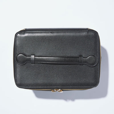 No. 41 The Large Vanity Case - Black Saffiano Leather