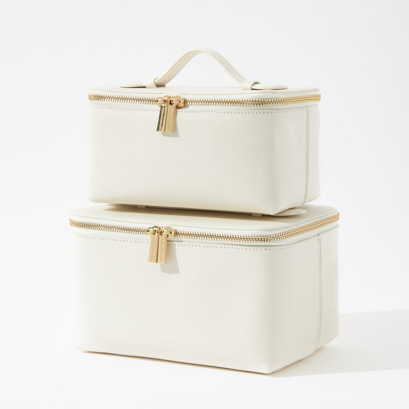 No. 41 The Large Vanity Case - White Saffiano Leather