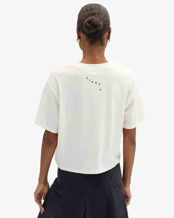 Le Carré Tee - Cream w/ Black Comme Ci Comme Ça