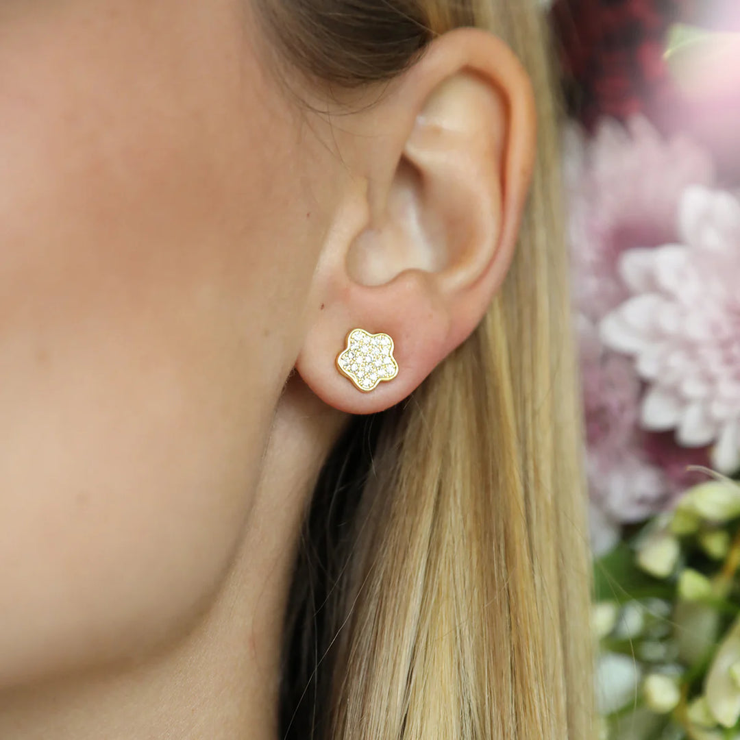 Lilia Pave Stud - YG
