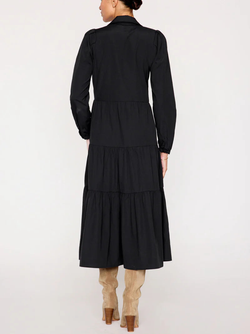 Long Sleeve Havana Dress - Black