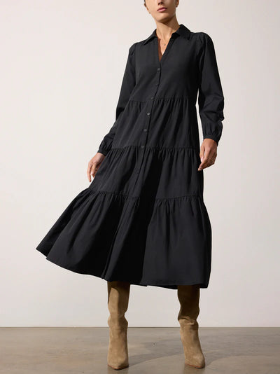 Long Sleeve Havana Dress - Black