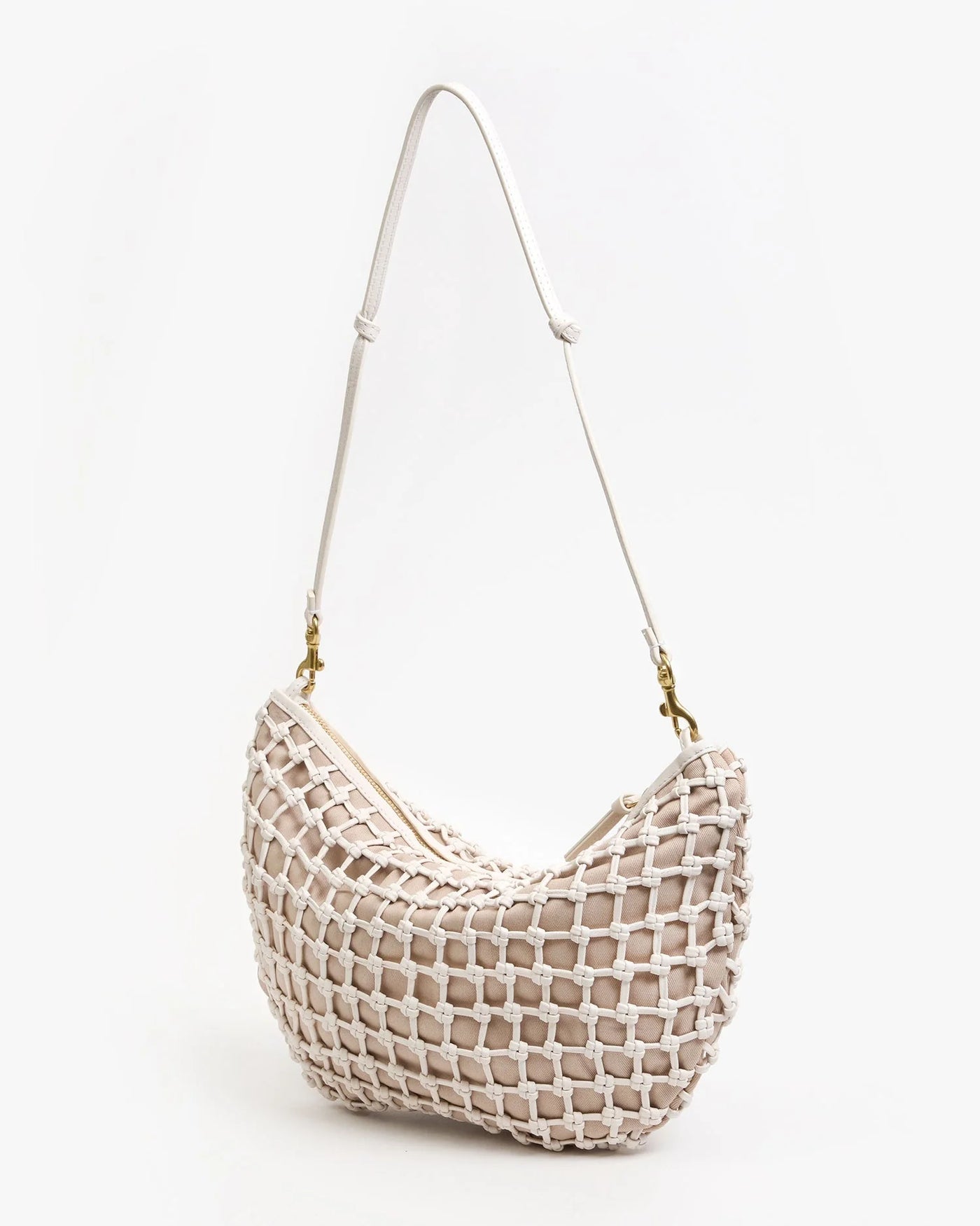 Lune - White Knot Woven Leather